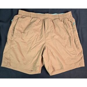 Birddogs Khaki Shorts Men's XL Tan Built In Liner Stretch Elastic Waist Athletic